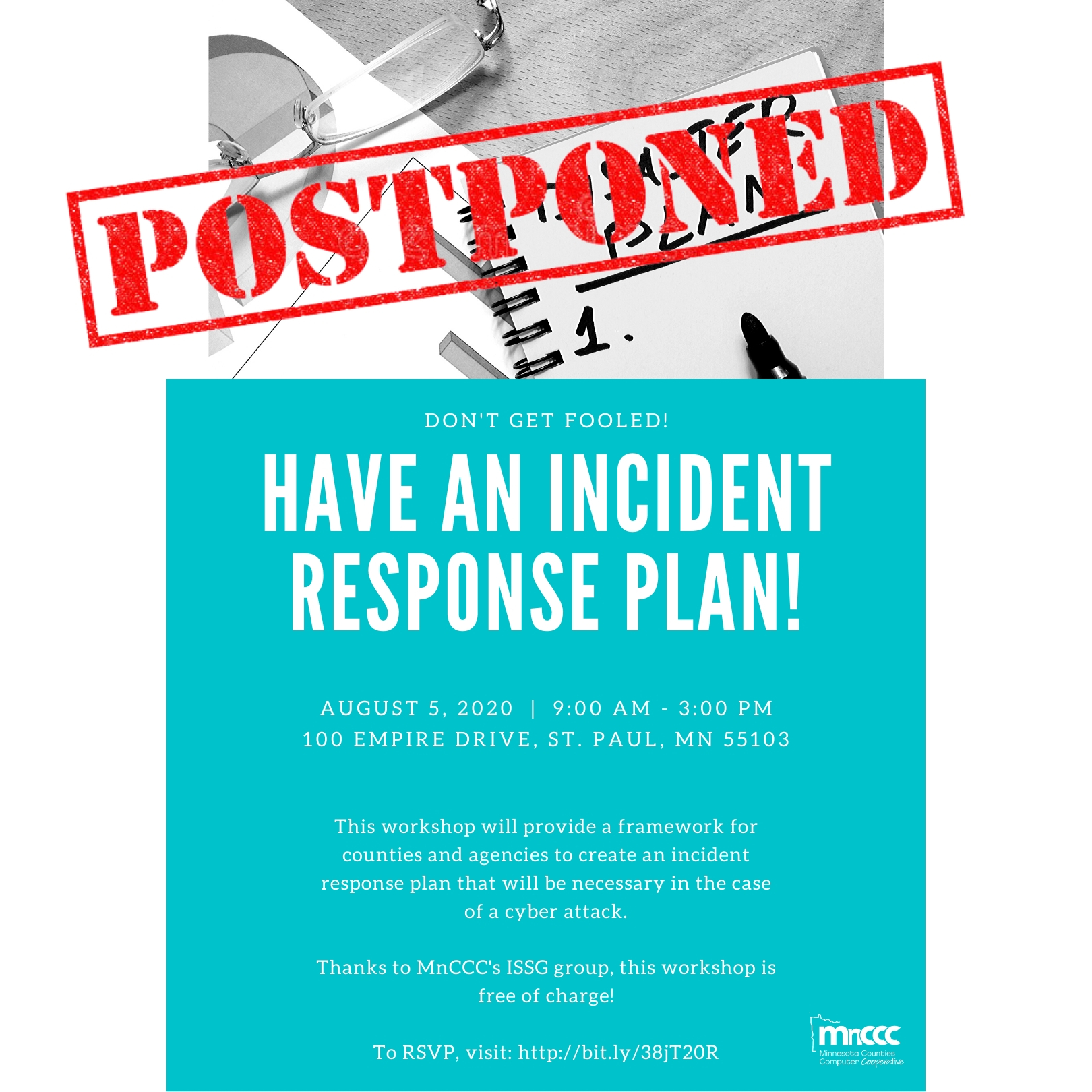 Incident Response Planning workshop event flyer